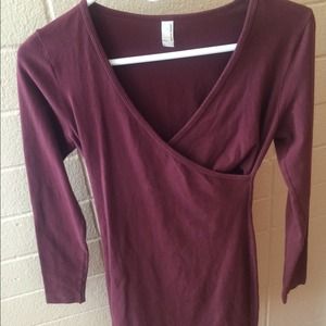 American Apparel Long Sleeve Criss Cross Dress