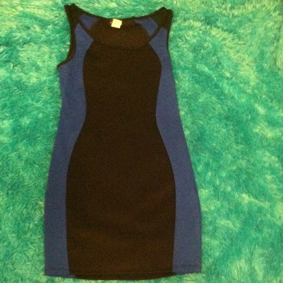 Black & Blue Party Dress