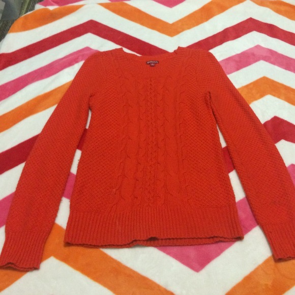 Orange Cable Knit Merona Sweater