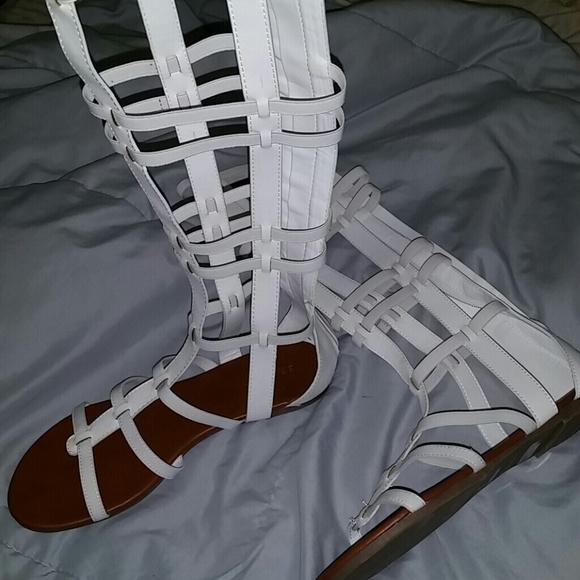 White sandals