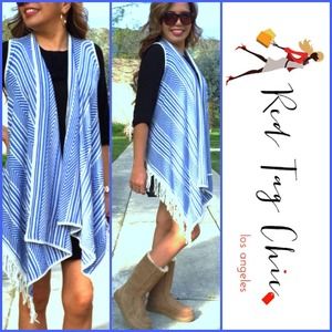 Fringe sleeveless vest/wrap