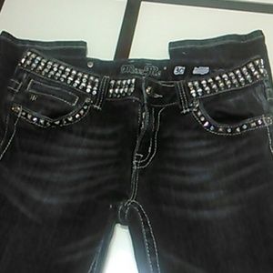Miss me black studs and diamonds jeans