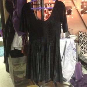 Black velvet dress