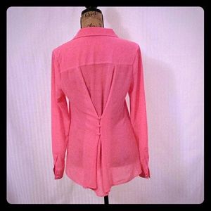 Neon pink see through shirt