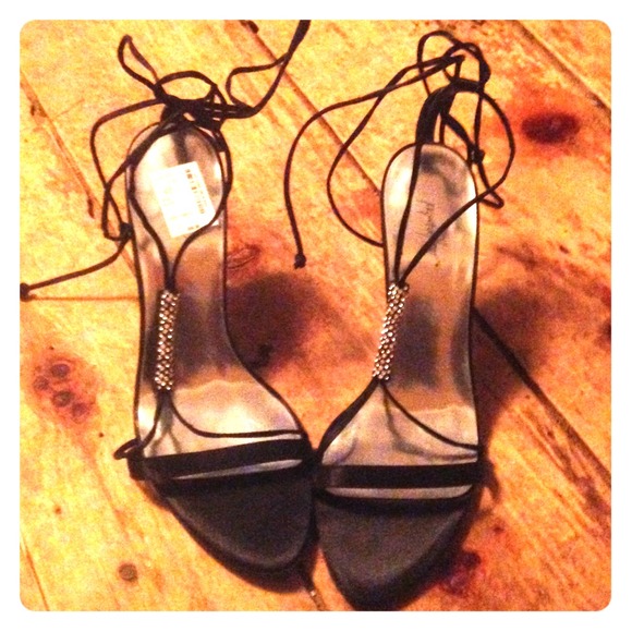 Black Strapped Heels