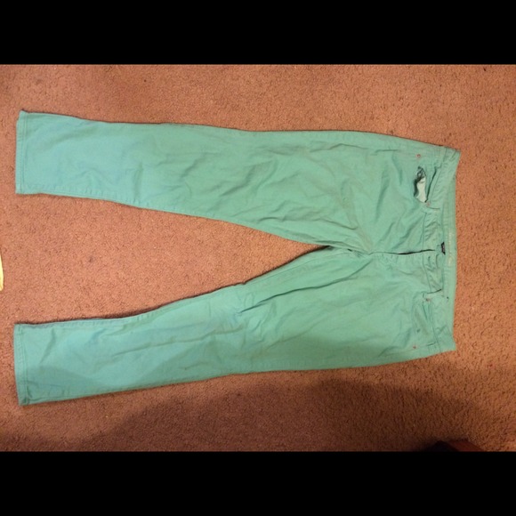 American Eagle mint skinny jeans