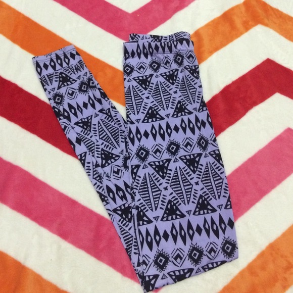 Purple printed, Aztec leggings