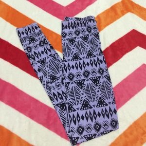 Purple printed, Aztec leggings