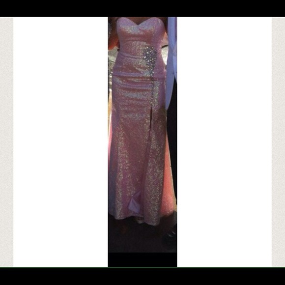 Pink sequin prom dress - Picture 2 of 4
