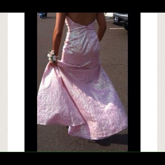 Pink sequin prom dress - Picture 3 of 4