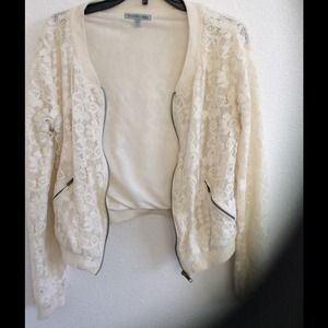 Lacy detailed cardigan