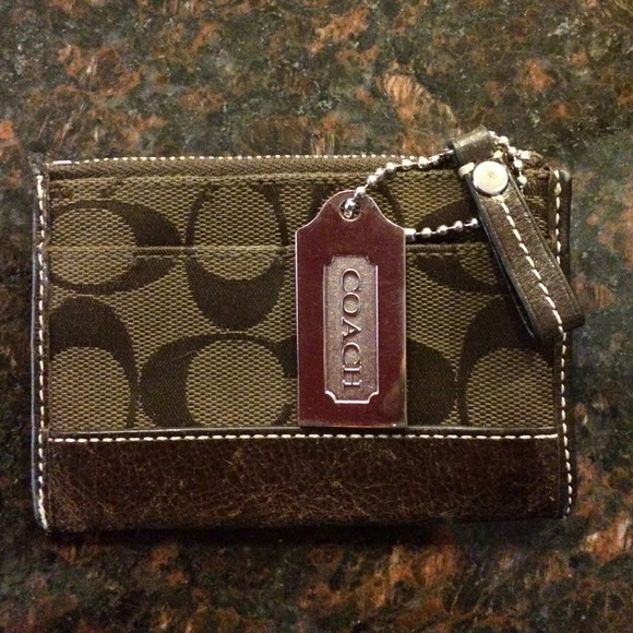 100% Authentic Brown Coach ID and Card holder