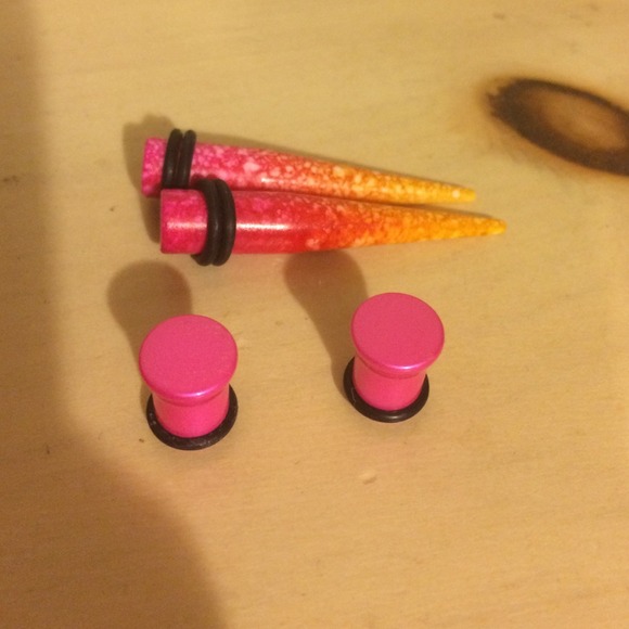 pink 0g plugs and tapers