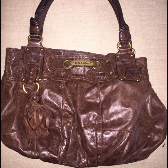 Juicy Couture Brown Leather Handbag & dust bag