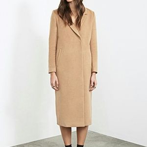 Camel coat (bundled with fur gloves)