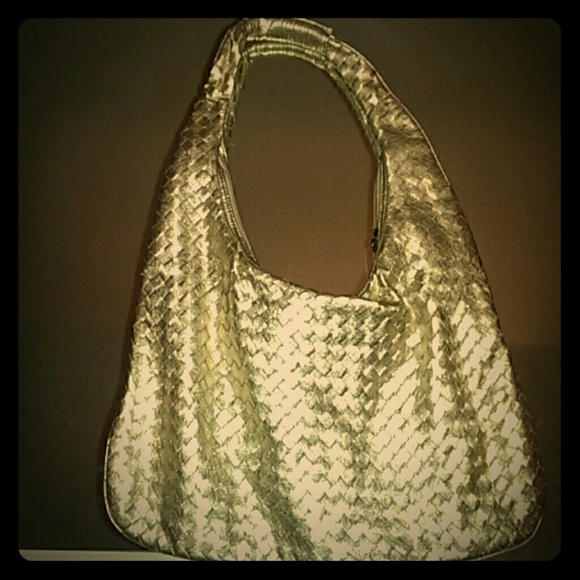 Basket weave Gold XOXO purse