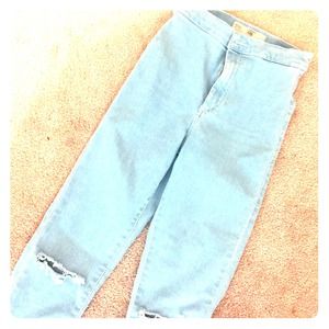 TopShop Joni jeans in light wash size 25❌reserved❌