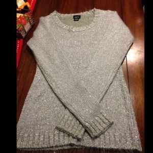 Gray sparkly sweater