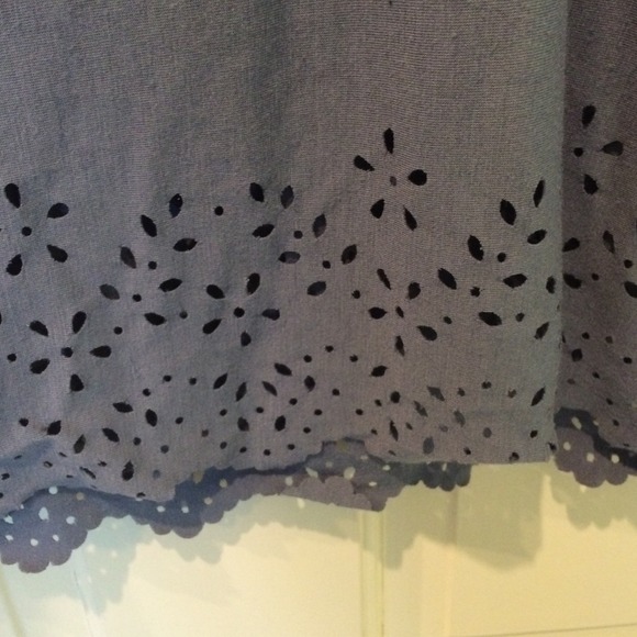 ❌SOLD❌Eyelet Blue Top - Picture 2 of 4