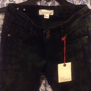 Tie-dye Dark Wash Skinny Jeans