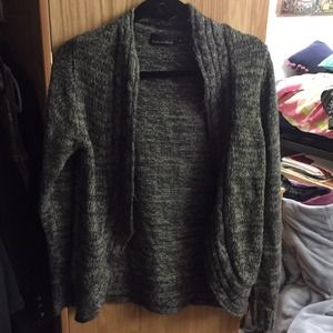 Gray knit cardigan