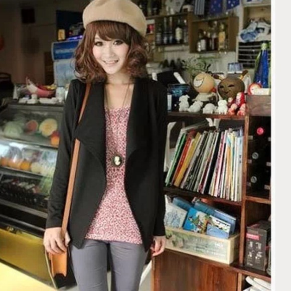 Ponte Knit Draped Black Jacket 2X - Picture 1 of 2