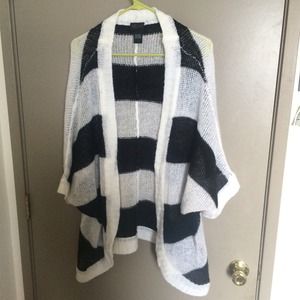 Black and White Stripped Cardigan