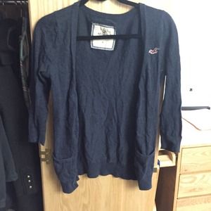 Hollister blue cardigan