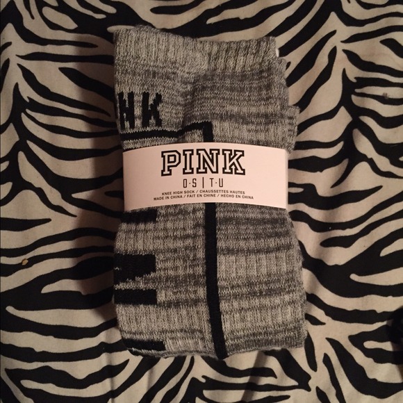 VS pink knee high socks