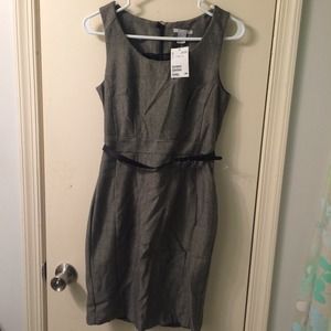 H&M gray dress with belt size 6