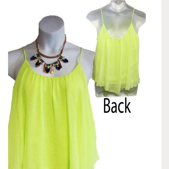 Neon Chiffon 2X Top - Picture 1 of 1