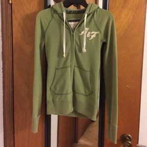 Green zip up hoodie