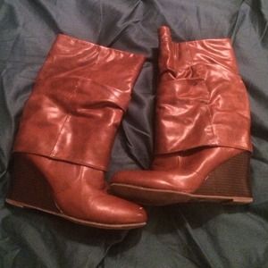 Madden girl cognac boots