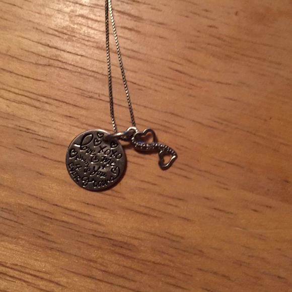 Sterling silver heart and pendant necklace