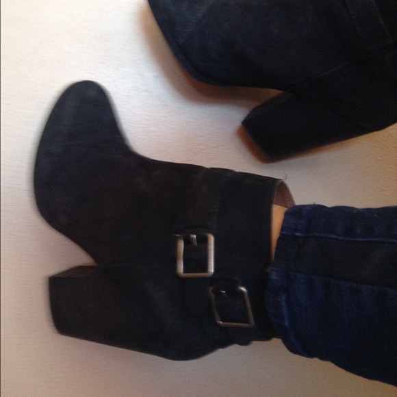 Lucky  Black Suede Booties