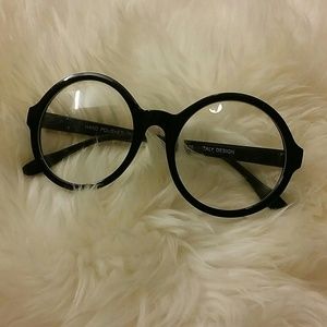 Black rimmed Round glasses