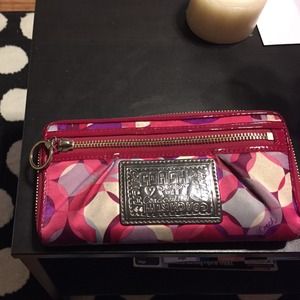Coach zip around wallet