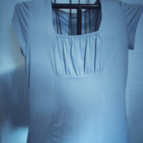 Light blue career top