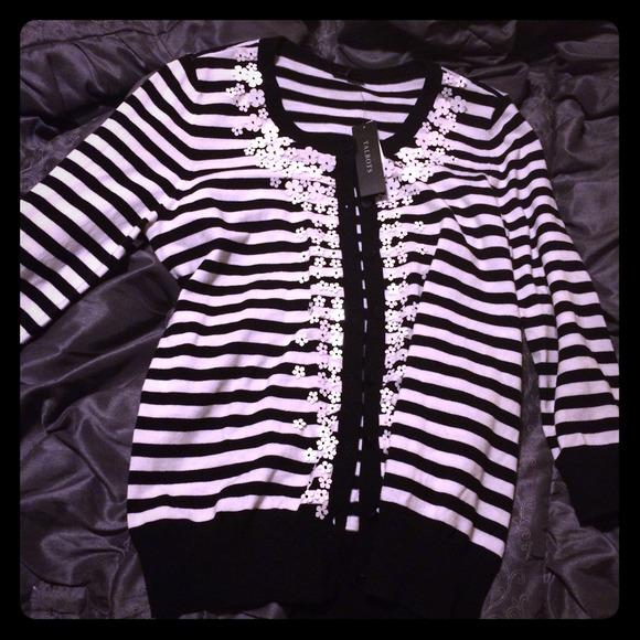 Striped Talbots Cardigan