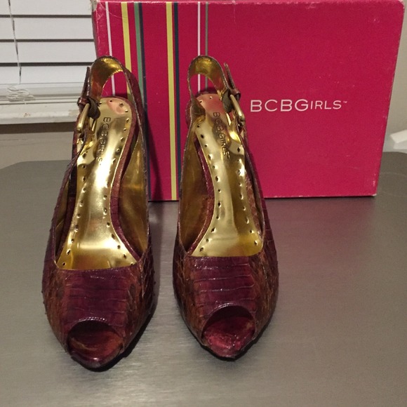 BCBGirls Berry Snakeskin Heel