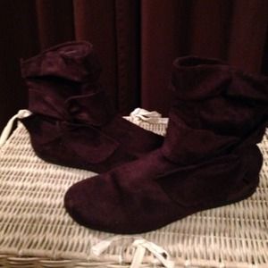 Buckley, faux suede, Dark purple boot!!