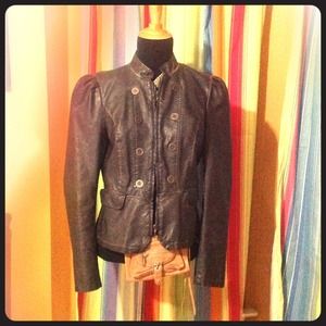 INC Zip-Front Faux-Leather Jacket