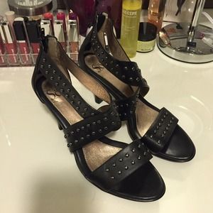 Sofft studded strap heels size 9