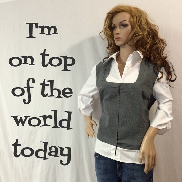 Tops - Two in One corset front structured top