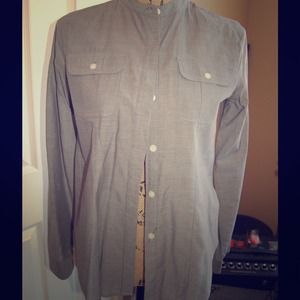 Calvin Klein Gray Button Down Shirt - ITEM SOLD