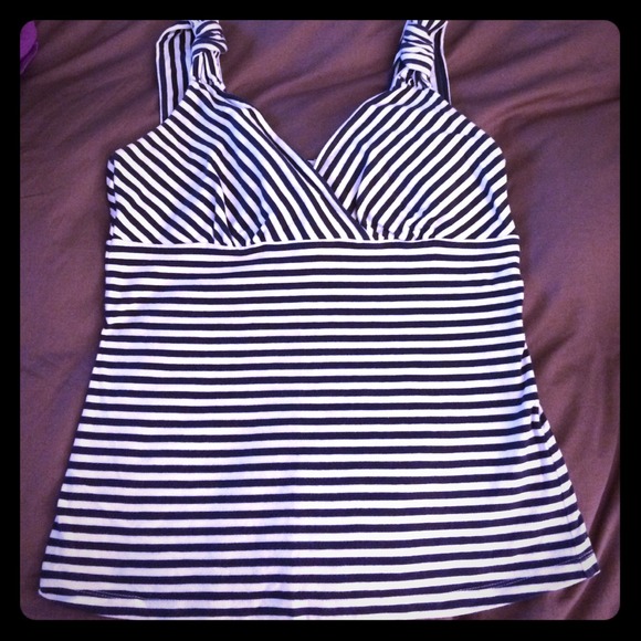 Nautical striped knot strap top