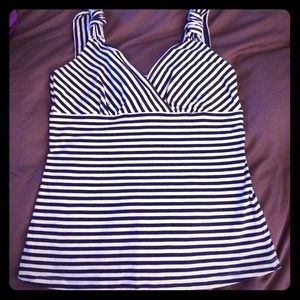 Nautical striped knot strap top