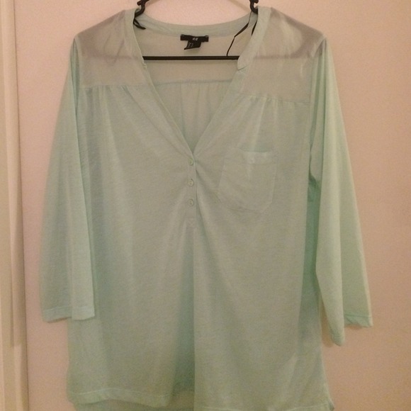 Light weight mint green top from H&M