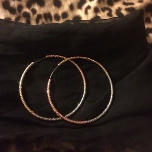 beautiful sparkly hoop earrings