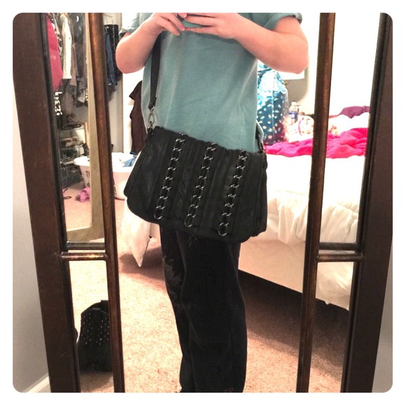 Black with metal purse